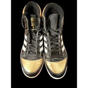 Adidas Shoes Mens Top Ten FX7873 Black Gold Basketball Sneakers Size 9.5